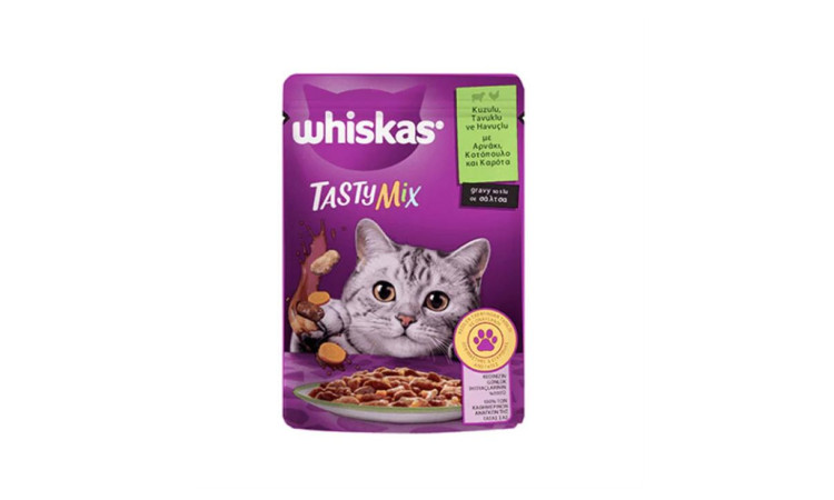 WHİSKAS POUCH TASTYMİX KUZULU TAVUKLU 85 GR